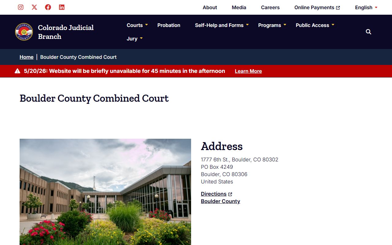 Boulder County Combined Court location