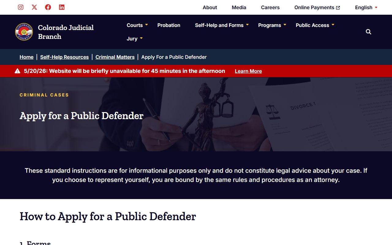 Colorado Judicial Branch Access Guide explaining public access to Boulder County court records